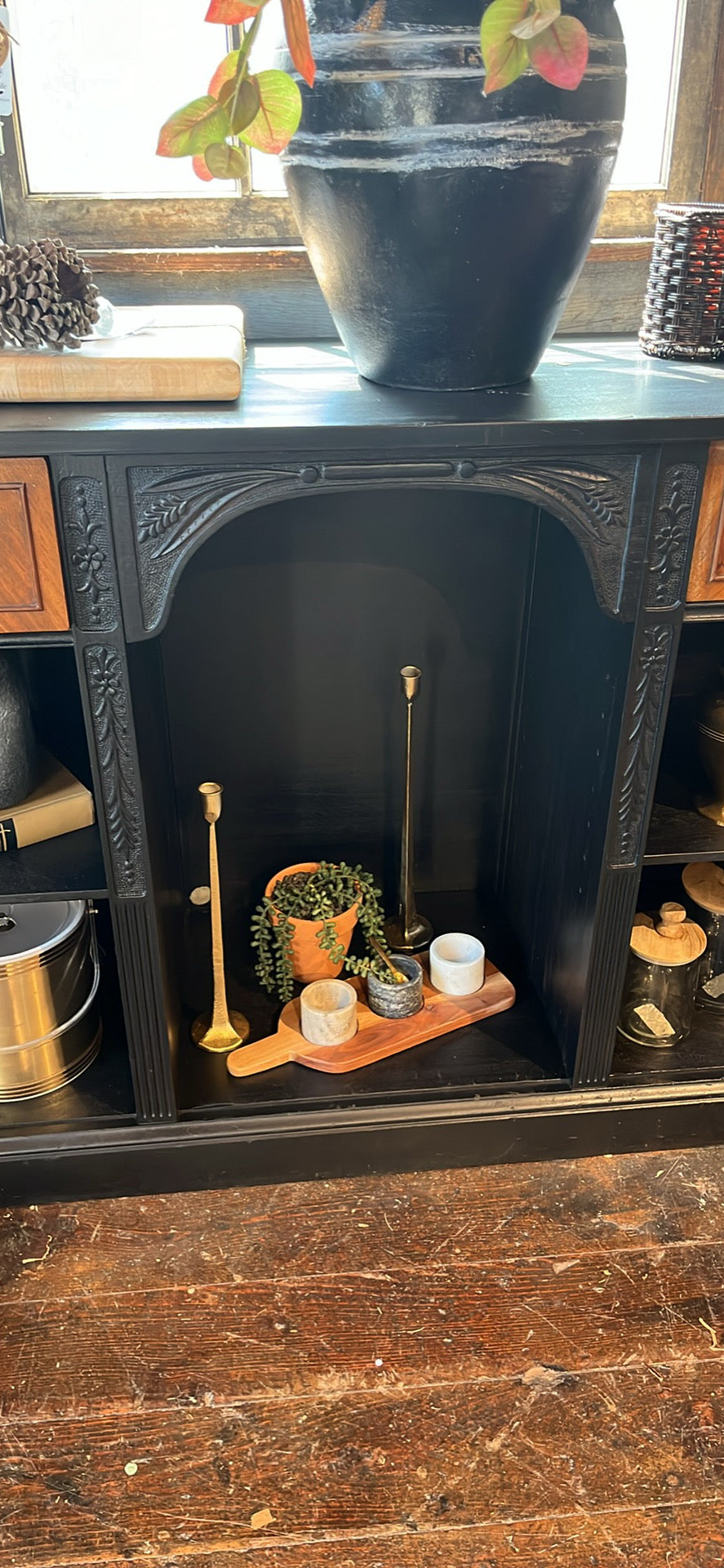 Vintage Black Sideboard